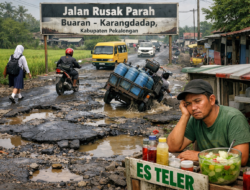 Kerusakan jalan di ruas Buaran hingga Karangdadap, Kabupaten Pekalongan, menuai keluhan dari warga.