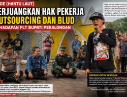 BOGE (Hantu laut) Perjuangkan Hak Pekerja Outsourcing dan BLUD di Hadapan Plt Bupati Pekalongan dalam aksi damai 404 yang di gelar FORLINDO JAYA