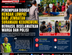 Perempuan Diduga Hendak Lompat dari Jembatan Suramadu Kedungwuni, Berhasil Diselamatkan Warga dan Polisi  Polres Pekalongan – Polda Jateng –