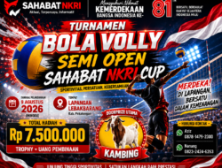 TURNAMEN BOLA VOLLY SEMI OPEN SAHABAT NKRI CUP 2026 Siap Digelar, Total Hadiah Rp7,5 Juta dan Doorprize Utama Kambing