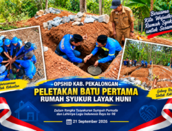OPSHID Kabupaten Pekalongan Letakkan Batu Pertama Rumah Syukur Layak Huni Shiddiqiyyah fatchan mubiina